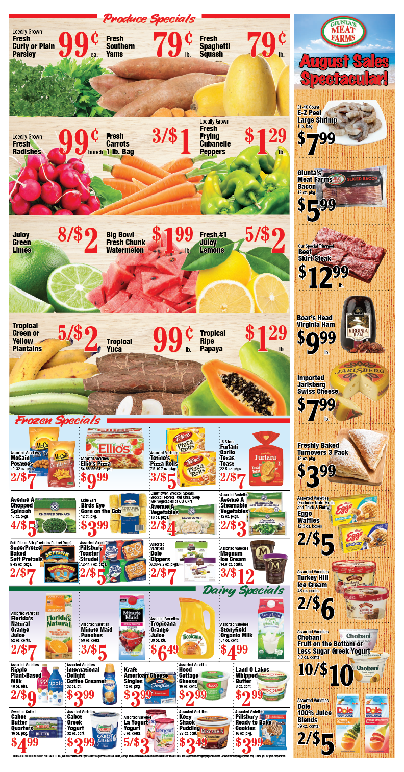 Weekly Specials – Giunta's Meat Farms