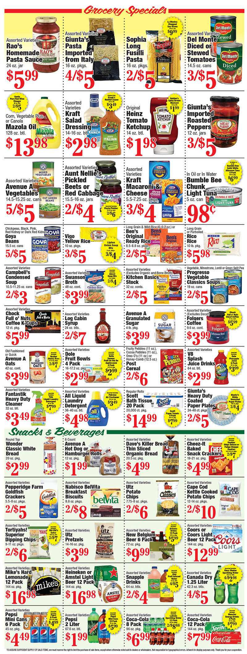 Weekly Specials Giunta's Meat Farms